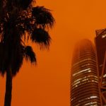Ciel rouge à San Francisco suite aux feux de septembre