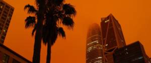 Ciel rouge à San Francisco suite aux feux de septembre