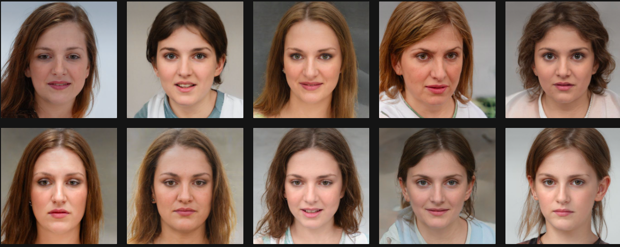 Visages générées par Anonymizer