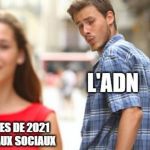 un homme regarde une fille dans la rue, sa copine est jalouse.