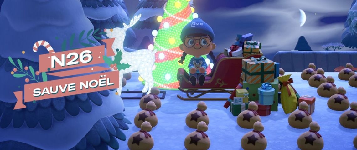 À défaut de pouvoir célébrer des fêtes de fin d’année de façon habituelle N26 et Swipe Back s’invitent sur Animal Crossing pour jouer au Père Noël Visuel de l'activation