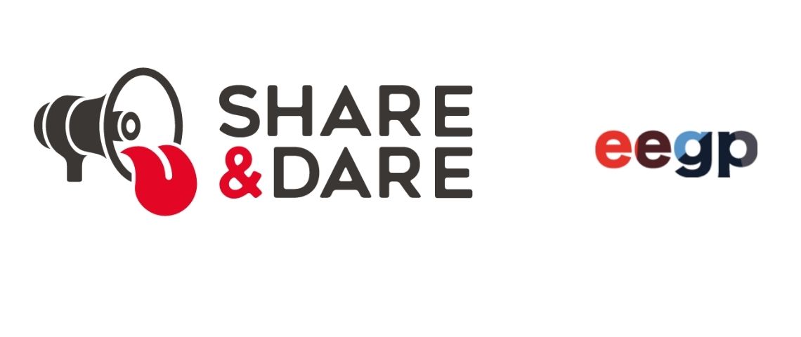 L'EEGP, École Supérieure d'Arts appliqués et de Design, confie à l’agence de Brand Content, Share & Dare ses relations médias logo Share & Dare et EEGP