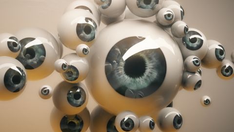 De nombreux globes oculaires