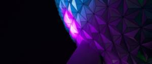 Sphère mauve futuriste