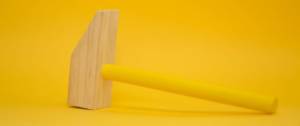 Marteau, outil, jaune, monochrome