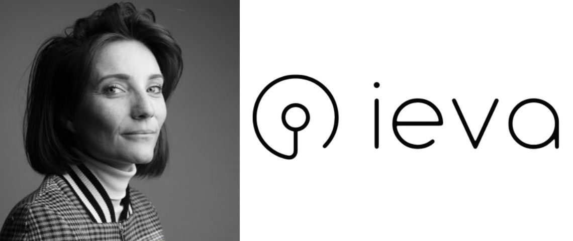 Ieva Group annonce la nomination de Gaëlle Bouvier, en tant que Directrice Communication. Gaëlle Bouvier et le Logo de Ieva Group