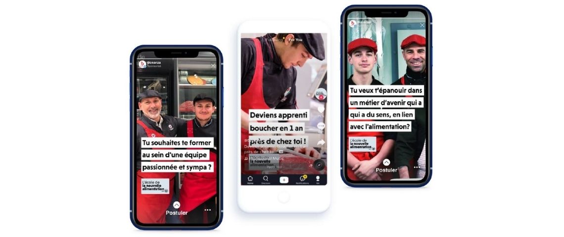 Système U a choisi de faire confiance à la solution Bonanza pour atteindre la nouvelle génération et recruter des bouchers Capture de la campagne Système U pour recruter des bouchers