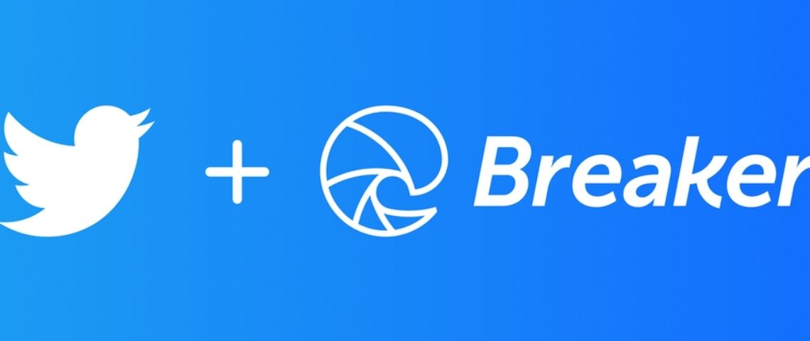 Twitter et Breaker, application de podcast, ont officialisé leur union pour créer : Twitter spaces Logo Twitter et Breaker