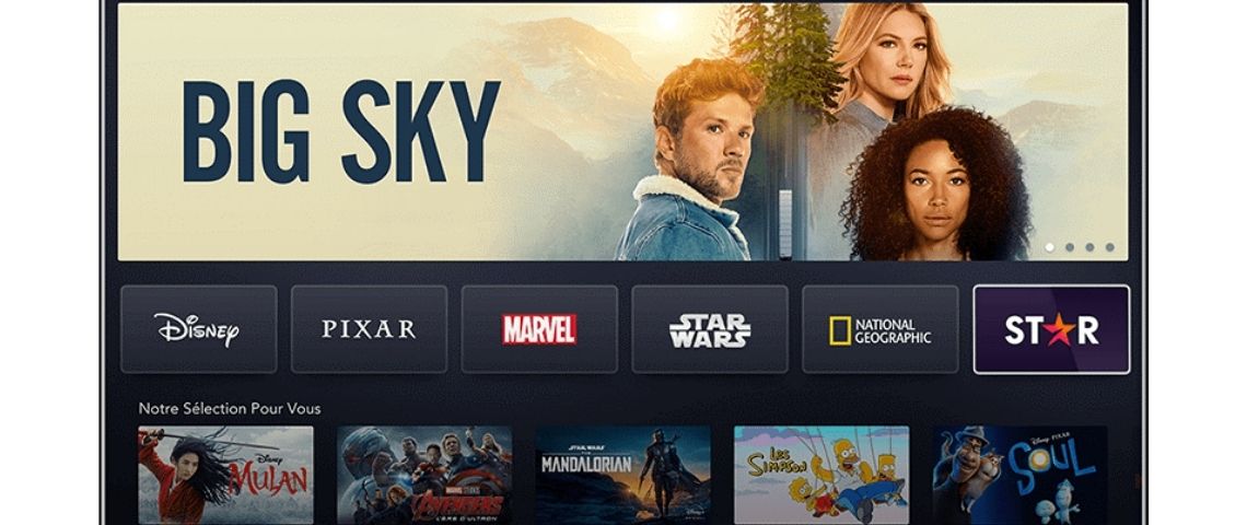 Disney+ lance Star une nouvelle offre divertissement Capture d'écran de l'interface Disney+ Star