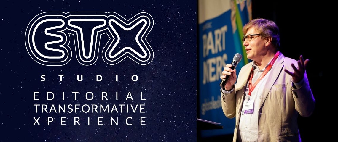 Bertrand Pecquerie, fondateur du Global Editors Network, rejoint ETX Studio comme « Senior Advisor ». Logo ETX Studio et photo de Bertrand Pecquerie