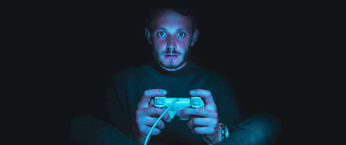 Un gamer dans le noir