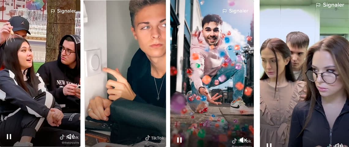 Captures d'écran TikTok