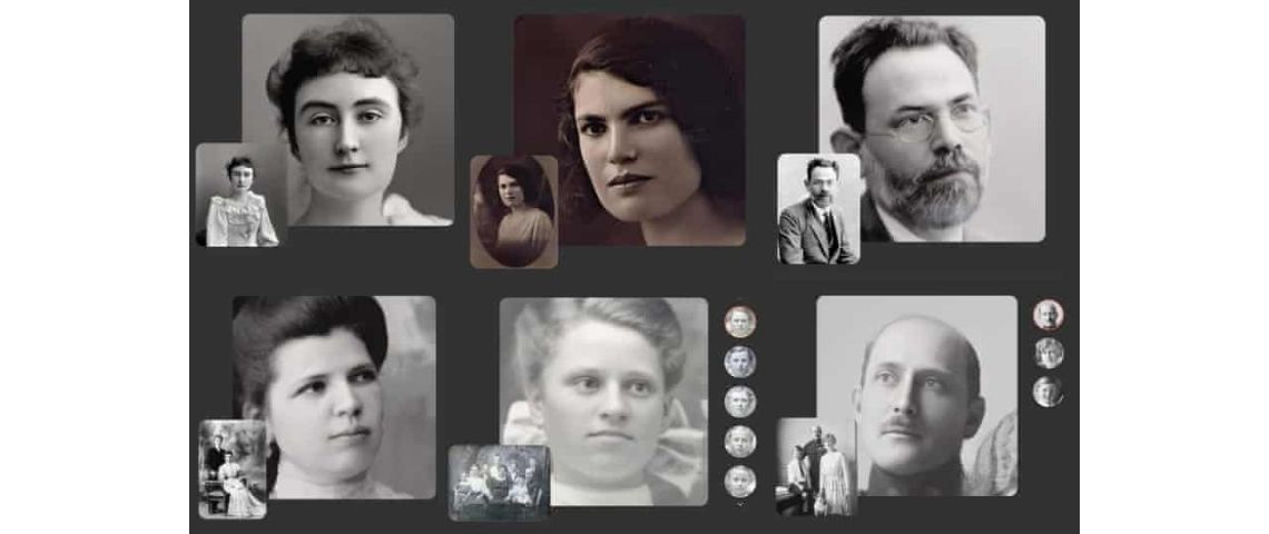 Le site MyHeritage propose un nouvel outil Deep Nostalgia, qui permet de donner vie aux photos. Capture de photos modifiés avec Deep Nostalgia