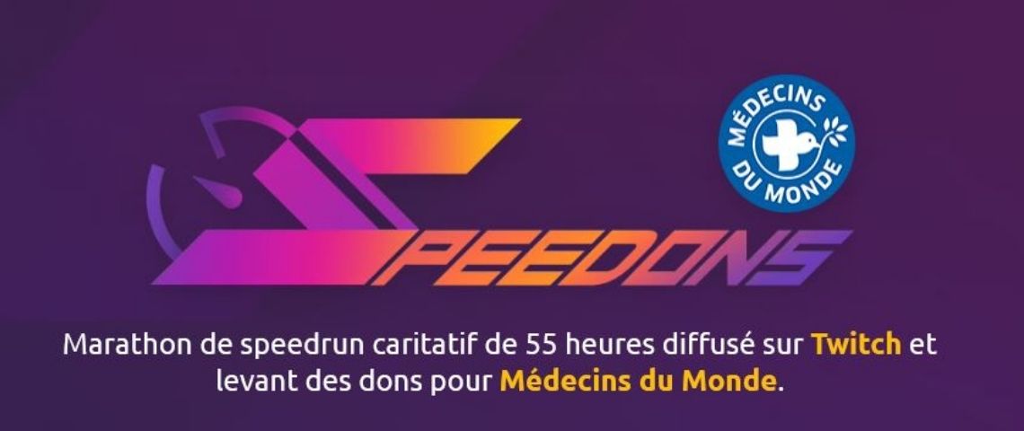 SpeeDons, le premier événement esport caritatif au profit de Médecins du Monde se tiendra les 5, 6 et 7 mars à l’Accor Arena en partenariat avec MisterMV Affiche Speedons
