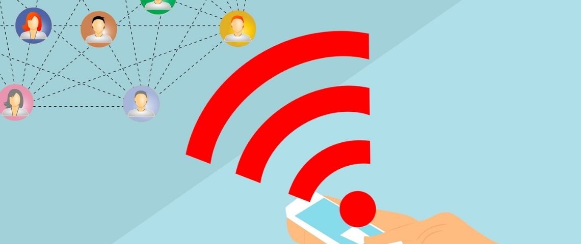 Radio France signe un accord de partenariat avec Humanware pour rendre ses podcasts accessibles aux personnes aveugles ou malvoyantes. Illustration, d'une onde émanant d'un téléphone et qui se propage vers différentes personnes