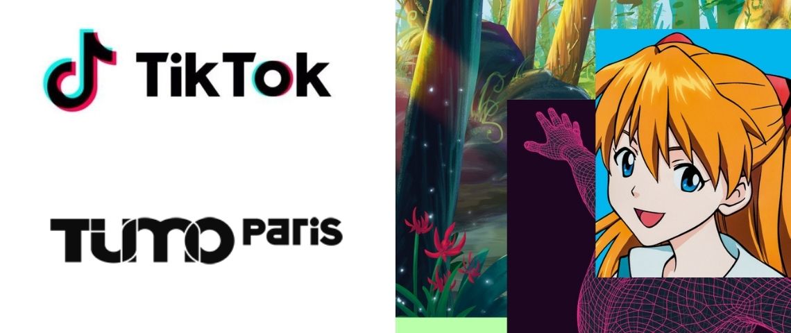 TikTok et le Forum des images, avec son école de la création numérique TUMO Paris, dévoilent aujourd’hui leur programme d’orientation et de professionnalisation aux technologies créatives. Logo Tiktok et Tumo Paris