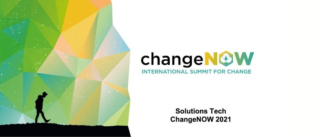 ChangeNow Visuel Change Now 2021. Un homme marche. Jeu de lumière