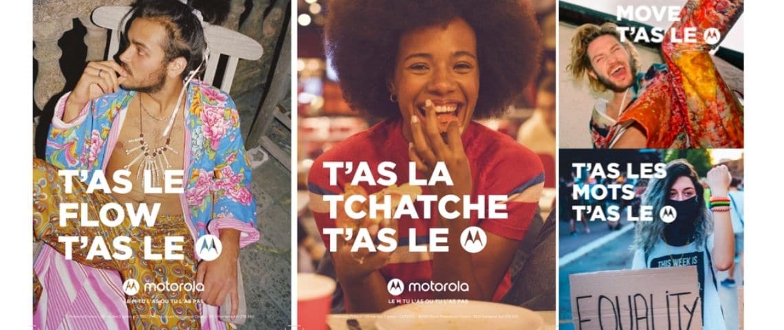 Motorola-smartphone-publicité-millennials-générationZ Plusieurs images de la dernière campagne Motorola, jeunes heureux