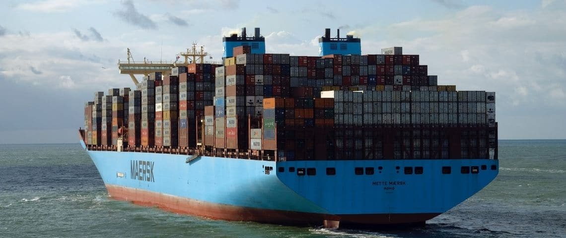 eurazeo-financement-secteur-maritime-transition-ecologie-rechauffement-climatique Un porte conteneurs en plein mer