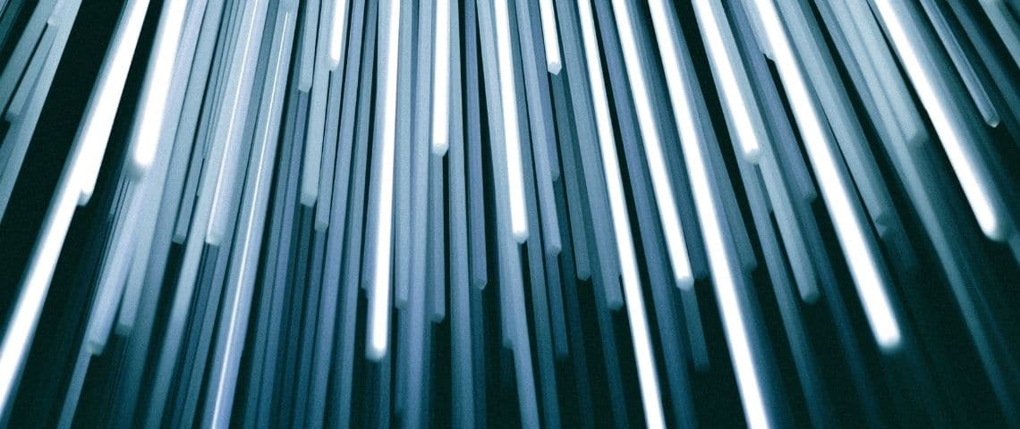 Seedtag Plusieurs néons de lumière. Effet de cascade