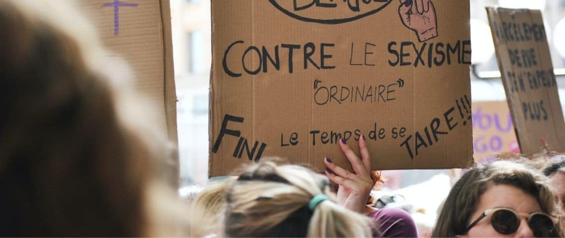 Toutes Femmes Toutes Communicantes Photo d'une pancarte de manifestation contre le sexisme envers les femmes