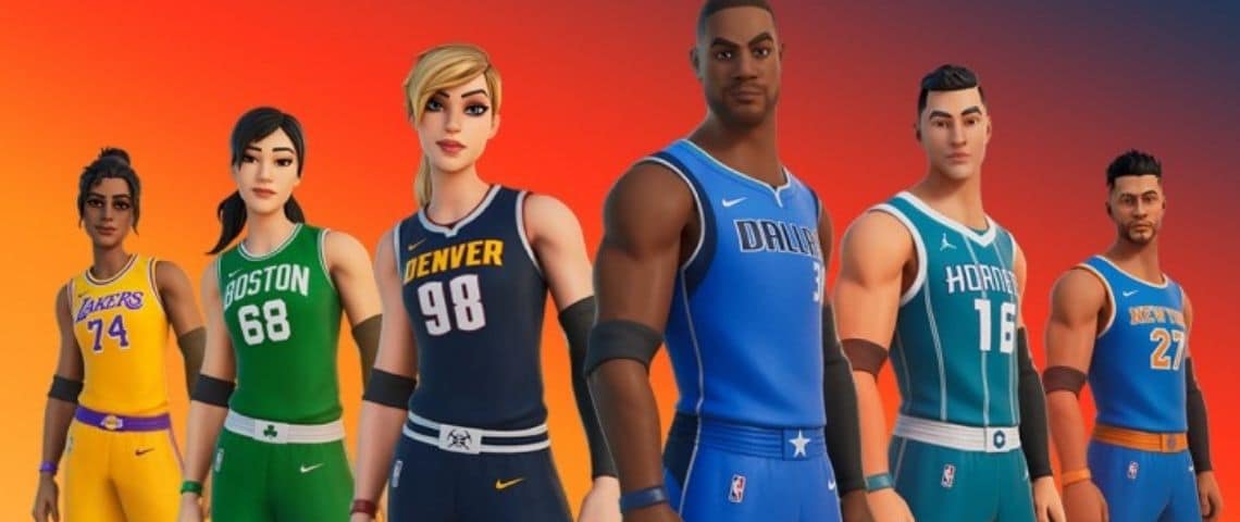 fortnite-NBA-jeux-vidéo-boutique-dobjet-monde-créatif Avatars jeux vidéo qui portent des maillots de la NBA