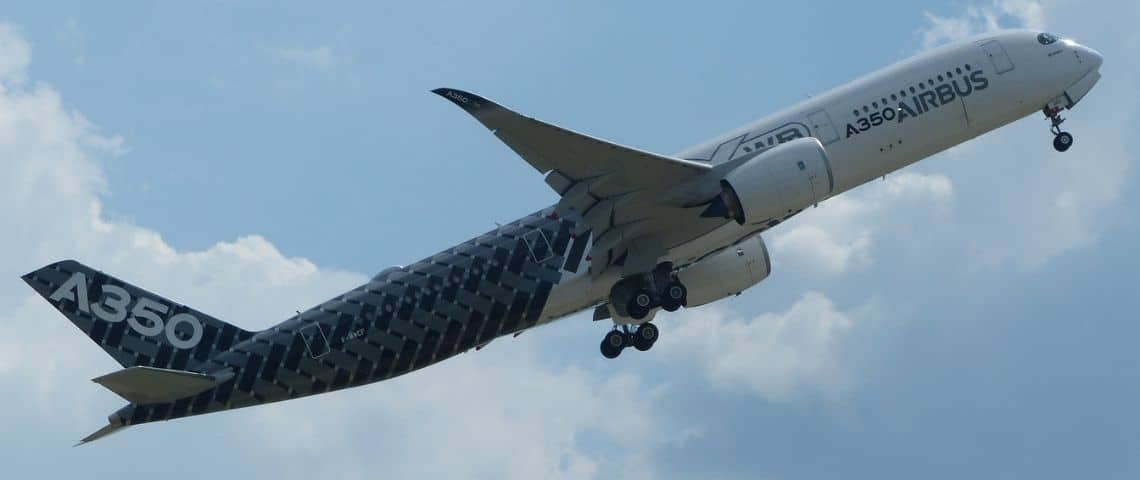 Air France-KLM, Total, Groupe ADP et Airbus se mobilisent pour la décarbonation du transport aérien et réalisent le premier vol long-courrier avec du carburant aérien durable (SAF) produit en France Airbus A350