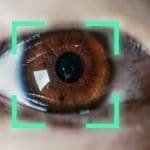 Un oeil analysé par un système de reconnaissance occulaire