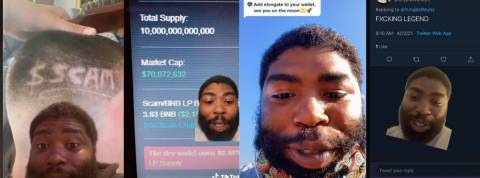 Scam, une cryptomonnaie bidon, décolle en quelques heures Capture d'écran du compte TikTok de Dre