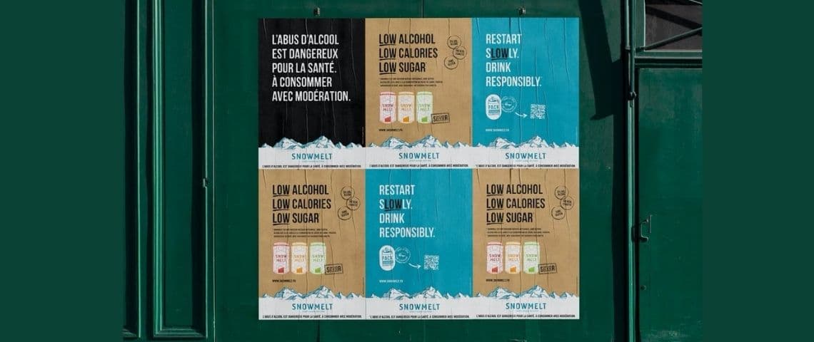 snowmelt-deconfinement-boissons-alcoolisees-alcool-consommation-campagne-communication campagne affichage Snowmelt