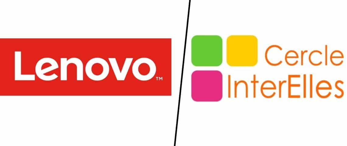Lenovo signe la Charte « Femmes & IA » du Cercle InterElles et s’engage au niveau mondial pour une intelligence artificielle responsable et non-sexiste Logo Lenovo et Cercle InterElles