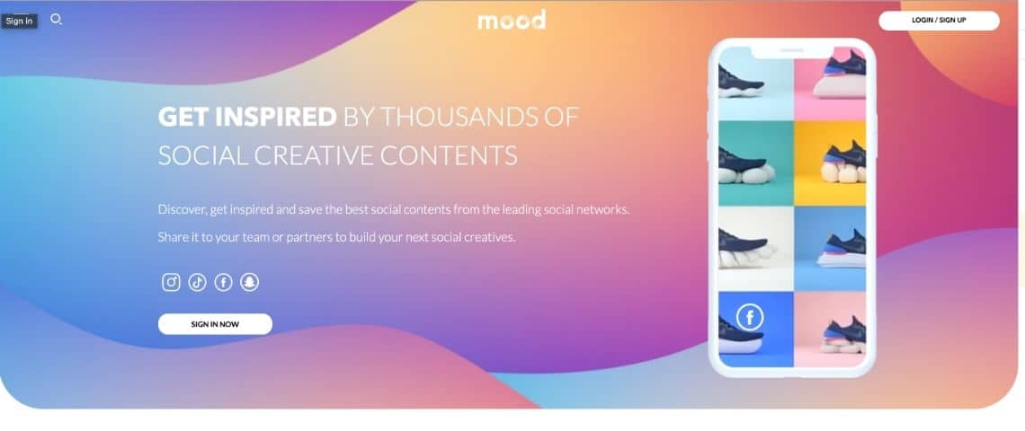 Mozoo lance Mood : la nouvelle plateforme d’inspiration qui source le meilleur du Mobile Brand Content ! Capture de l'application Mozoo ! Mood