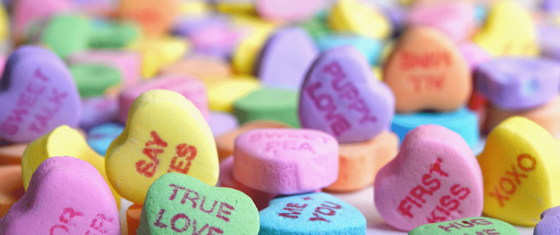 Des coeurs colorés