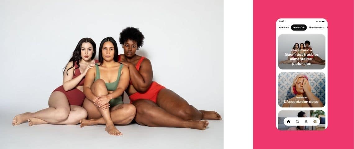 Pinterest devient la première plateforme à interdire toutes les publicités sur la perte de poids et à adopter la neutralité corporelle 3 femmes