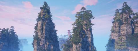 New-site-Deng-Zuyun mMontagnes sur ciel roses