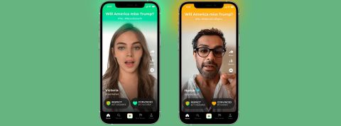 Polemix, le nouveau réseau de débats sans haine deux exemples de comptes sur l'application Polemix