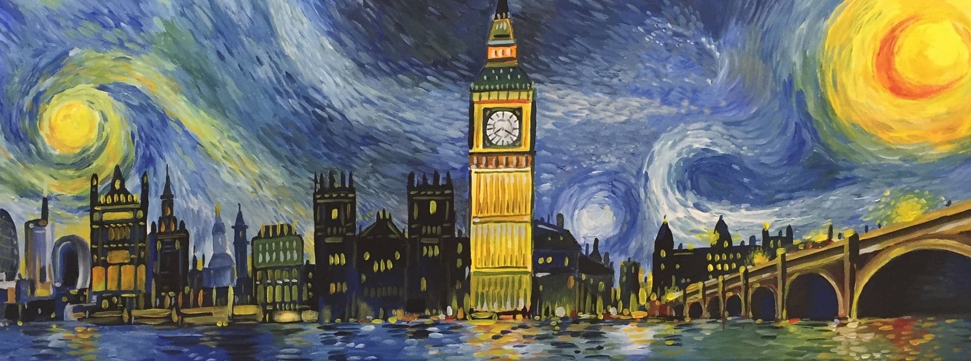 Van Gogh - L'ADN tableau de van gogh sur le paysage londonien
