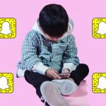 un petit enfant sur snapchat