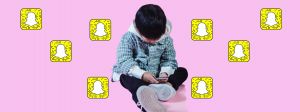un petit enfant sur snapchat