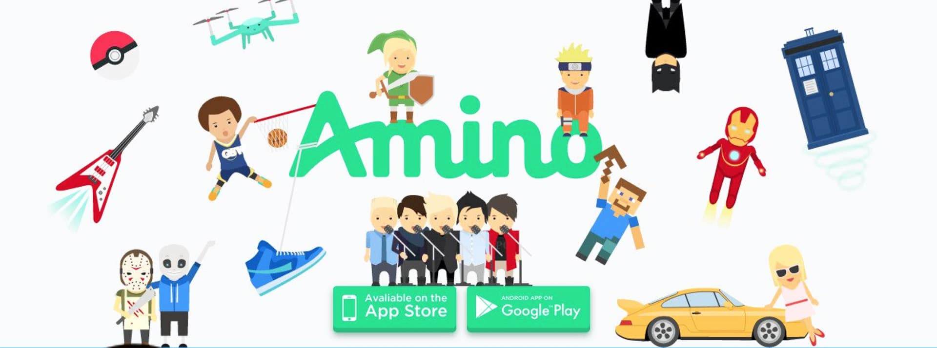 personnages de l'appli de discussion amino