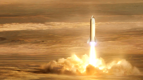Concept de vaisseau pour s'installer sur Mars, par SpaceX