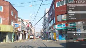 Une rue de Séoul prise via Drive & Listen