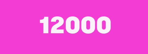 L'industrie du porno se met aussi aux NFT ! Le chiffre 12 000 en blanc sur un fond rose