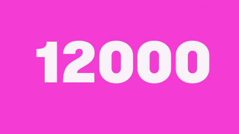 L'industrie du porno se met aussi aux NFT !  Le chiffre 12 000 en blanc sur un fond rose