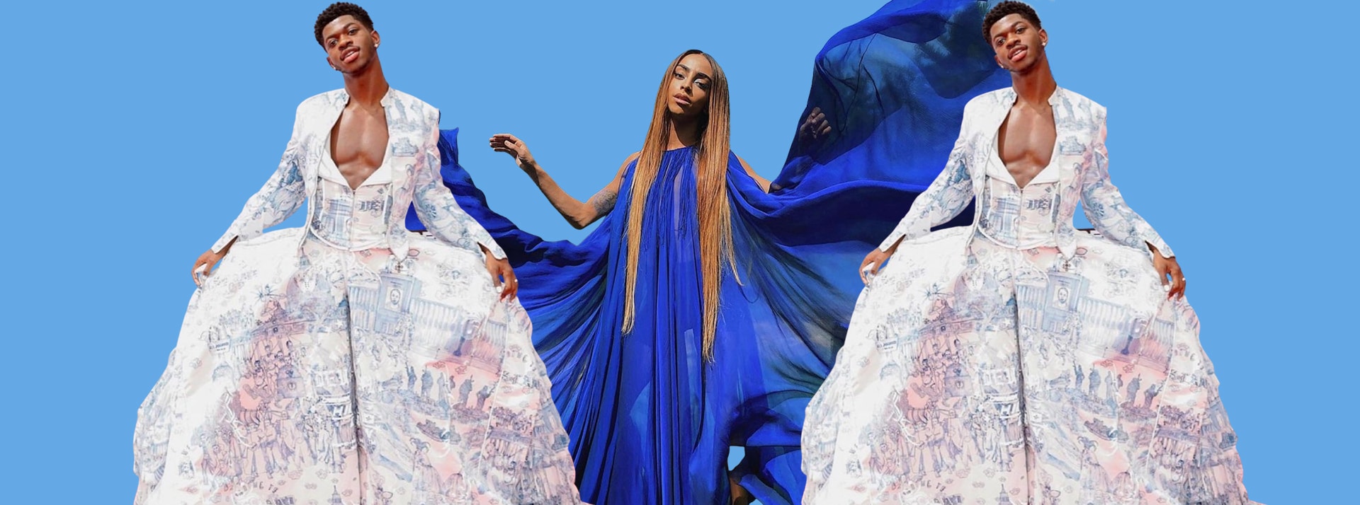 Bilal Hassani, Lil NasX, Harry Styles.. Les hommes en robe les plus stylés Bilal Hassani et Lil NasX en robes