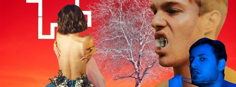 Billy Beausoleil, collage avec une fille de dos et 2 visages masculins