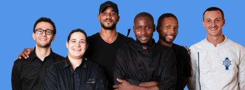 Julia Sedefdjian cheffe étoilée Julia Sedefdjian et son équipe de Baïeta