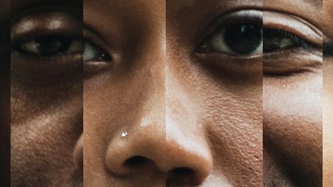 Montage de plusieurs morceaux de visage