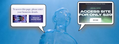 Way forward Silhouette homme vide et bannières futuristes