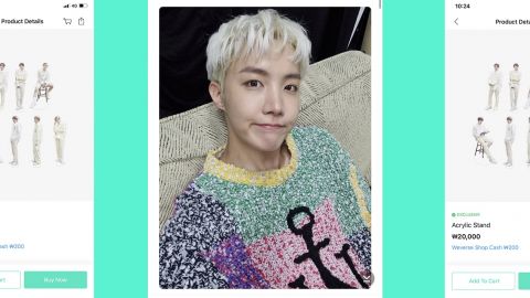 Captures d'écran de l'application Weverse